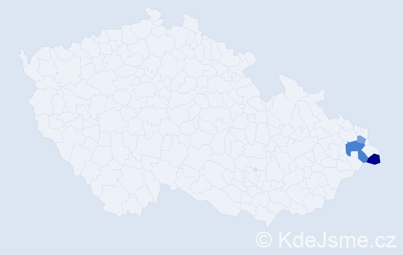 Příjmení: 'Kalinčíková', počet výskytů 4 v celé ČR