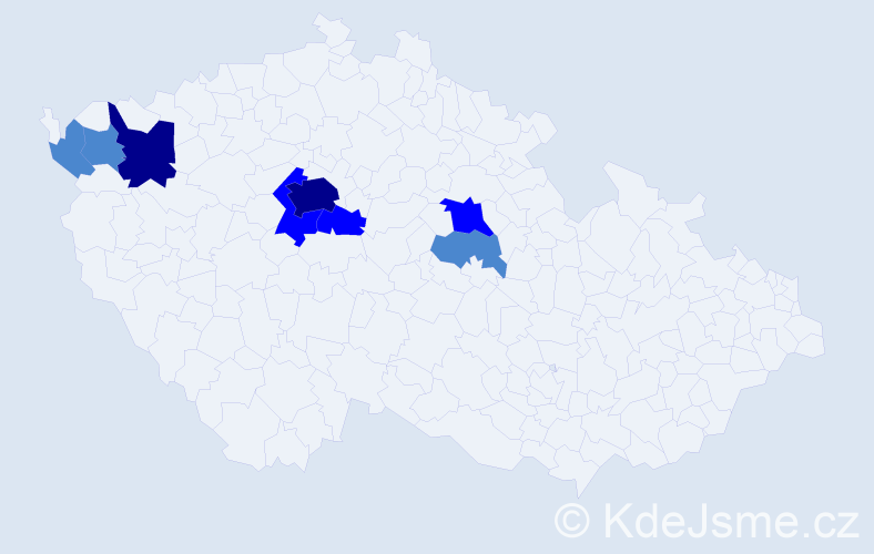 Příjmení: 'Petrides', počet výskytů 15 v celé ČR