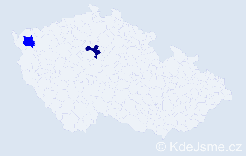 Příjmení: 'Smyth', počet výskytů 3 v celé ČR