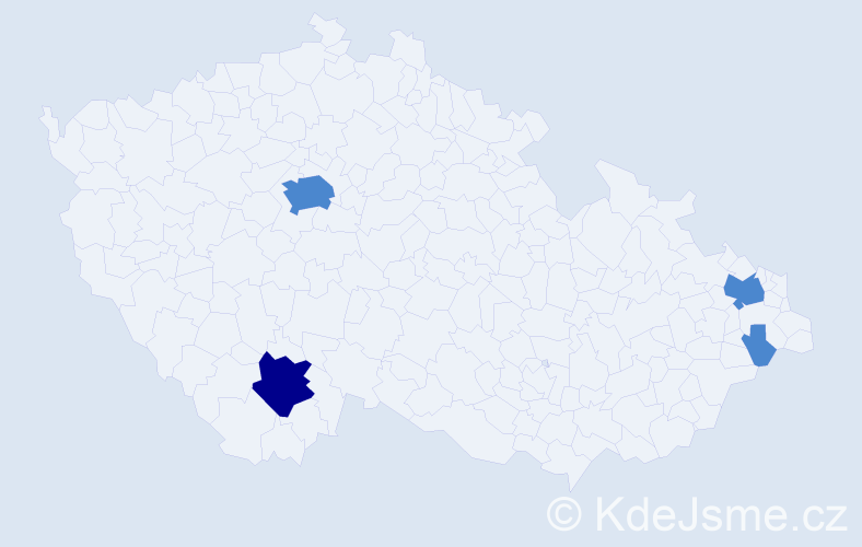 Příjmení: 'Jasiak', počet výskytů 6 v celé ČR