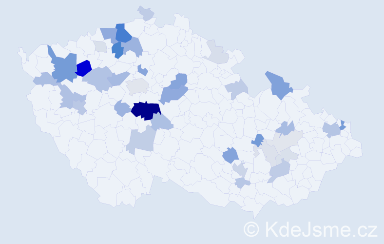 Příjmení: 'Sárközi', počet výskytů 117 v celé ČR