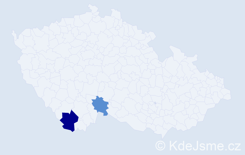 Příjmení: 'Patkány', počet výskytů 3 v celé ČR