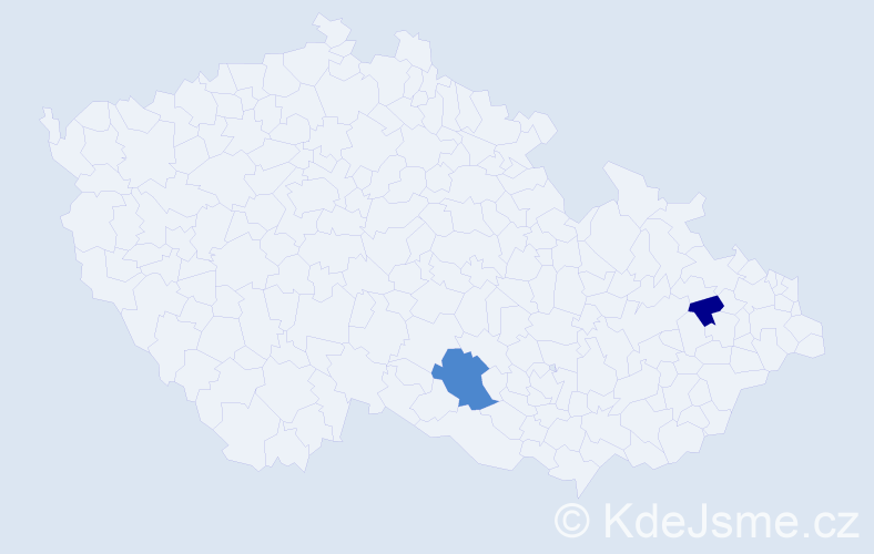 Příjmení: 'Kaima', počet výskytů 3 v celé ČR