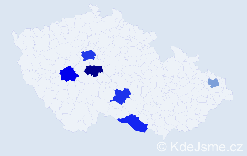 Příjmení: 'Sidó', počet výskytů 13 v celé ČR