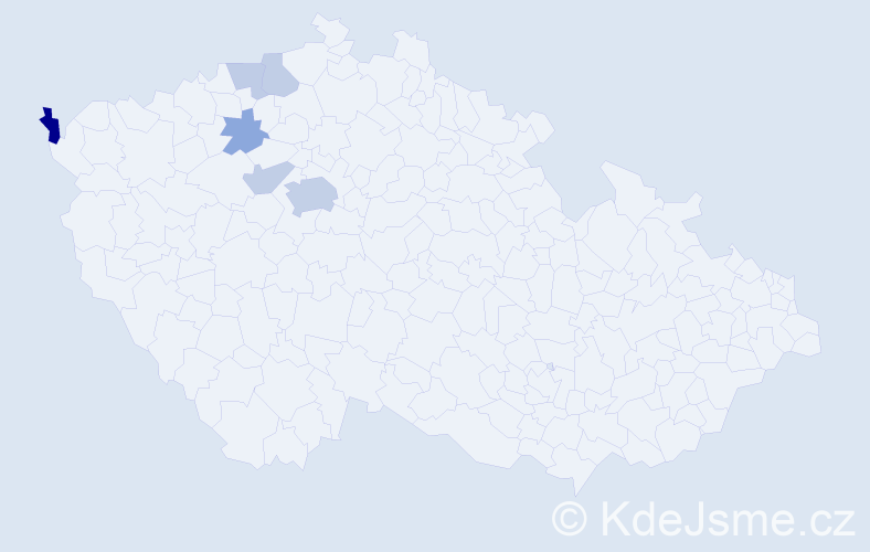 Příjmení: 'Kléger', počet výskytů 13 v celé ČR