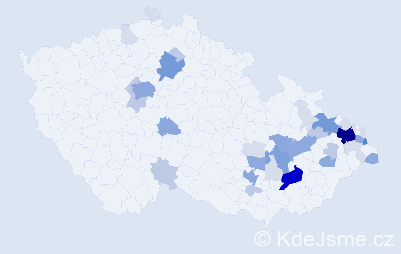 Příjmení: 'Dragon', počet výskytů 114 v celé ČR