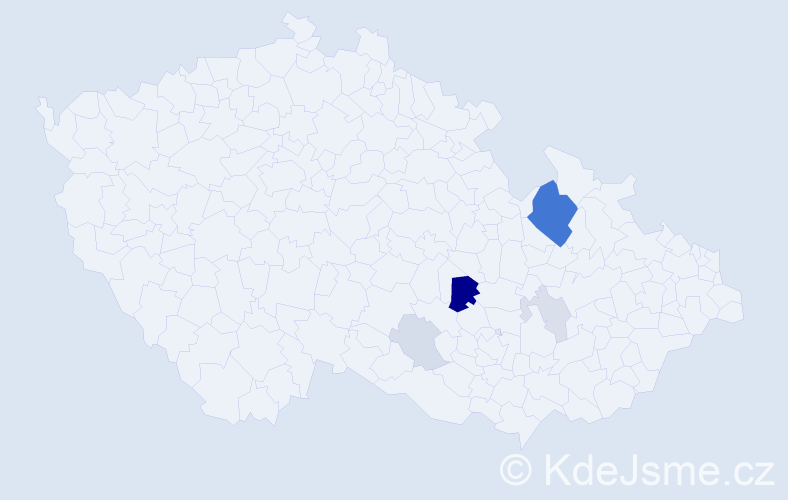Příjmení: 'Blíhal', počet výskytů 16 v celé ČR