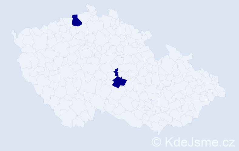 Příjmení: 'Trapka', počet výskytů 2 v celé ČR