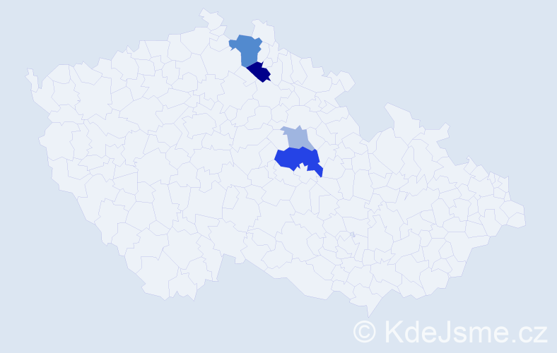 Příjmení: 'Raimund', počet výskytů 9 v celé ČR