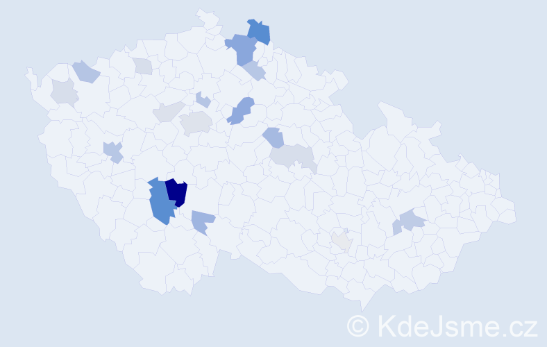 Příjmení: 'Reinišová', počet výskytů 45 v celé ČR
