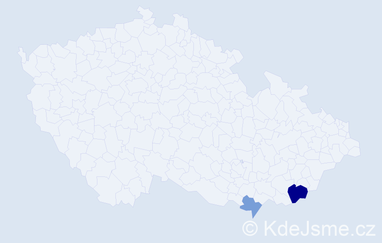 Příjmení: 'Tepalová', počet výskytů 4 v celé ČR