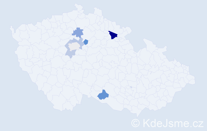 Příjmení: 'Petrychko', počet výskytů 9 v celé ČR