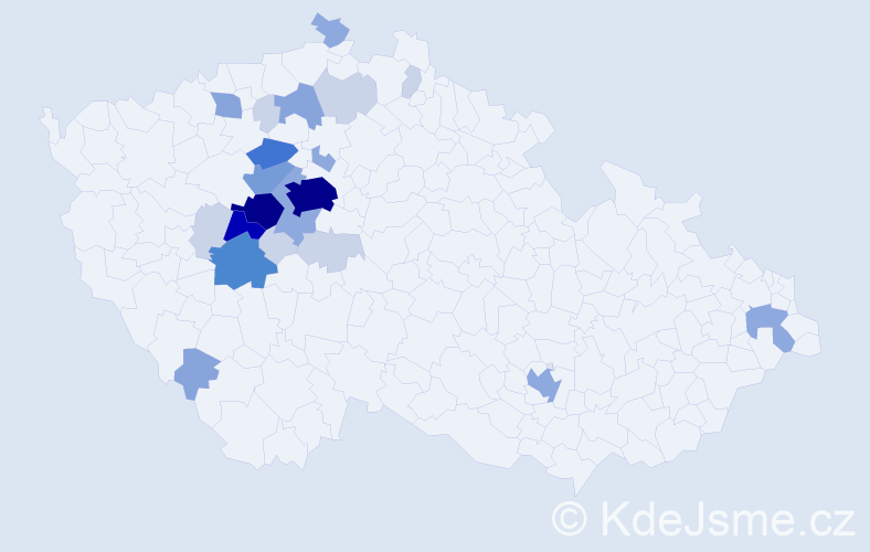 Příjmení: 'Pos', počet výskytů 80 v celé ČR