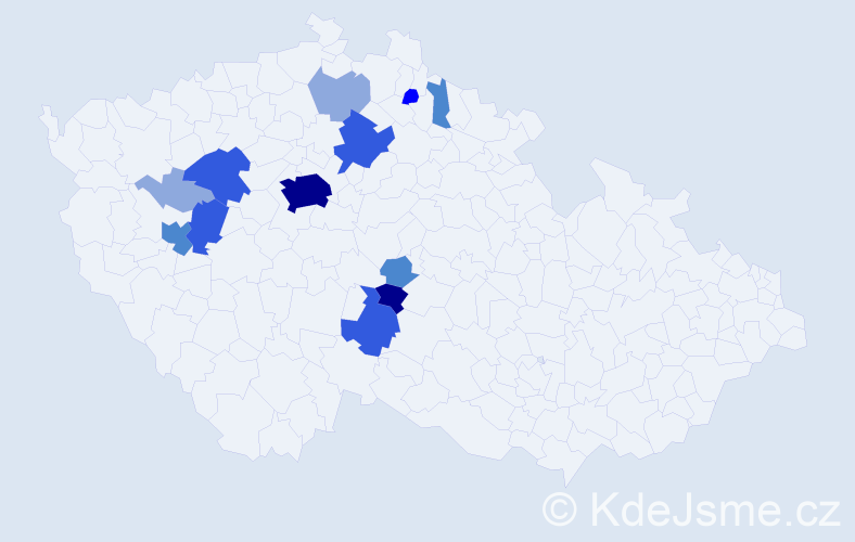 Příjmení: 'Bezstarosta', počet výskytů 34 v celé ČR