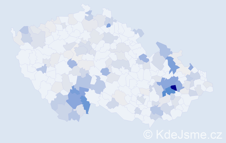 Příjmení: 'Bouchal', počet výskytů 456 v celé ČR
