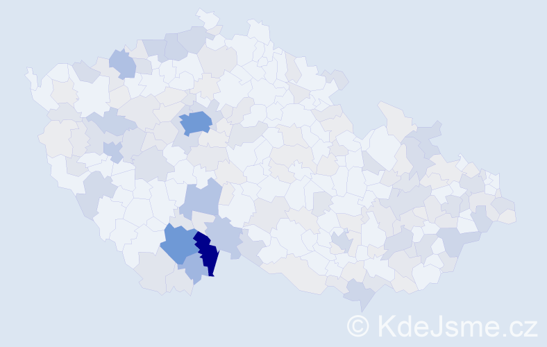 Příjmení: 'Macho', počet výskytů 488 v celé ČR