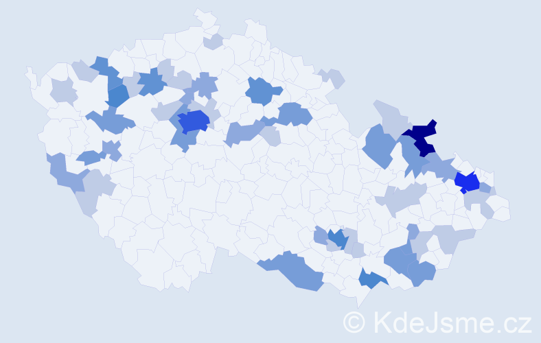 Příjmení: 'Repka', počet výskytů 117 v celé ČR