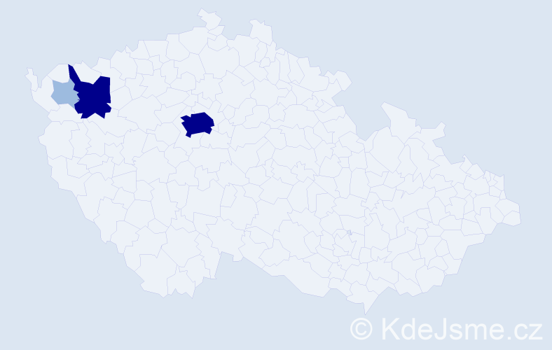 Příjmení: 'Zankl', počet výskytů 9 v celé ČR