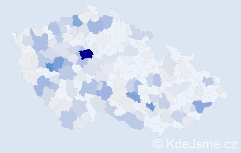 Příjmení: 'Stupka', počet výskytů 775 v celé ČR