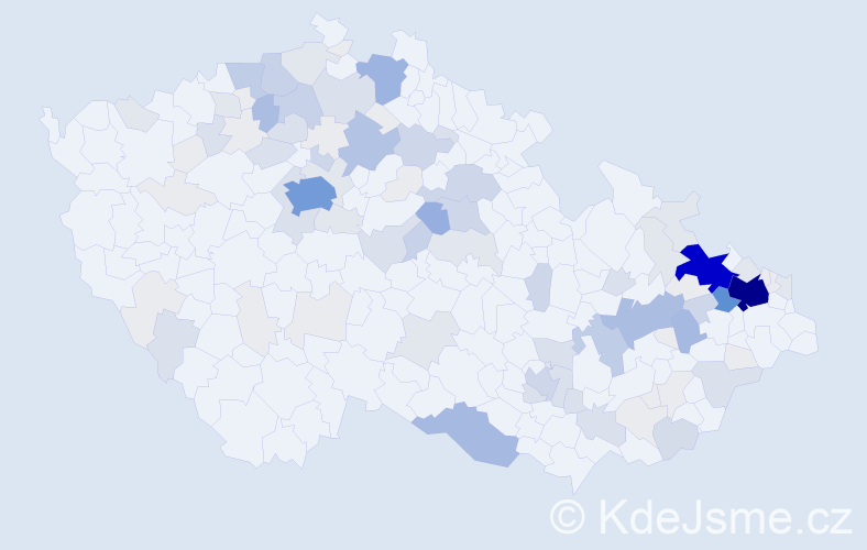 Příjmení: 'Honová', počet výskytů 419 v celé ČR