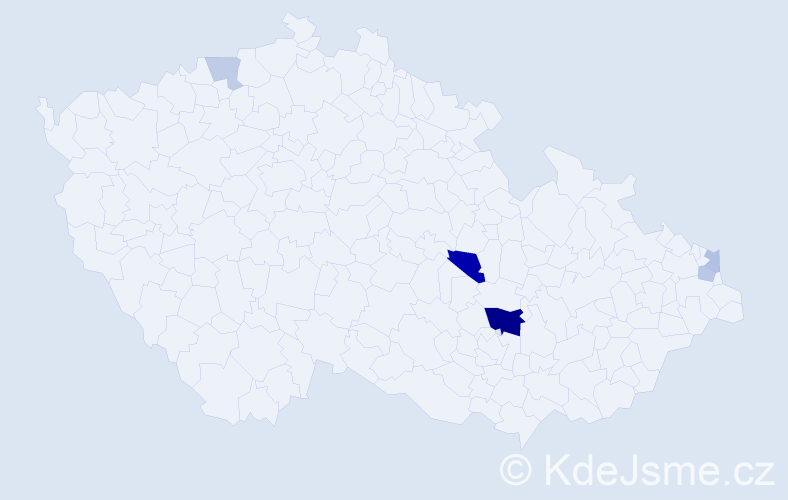 Příjmení: 'Zéda', počet výskytů 11 v celé ČR