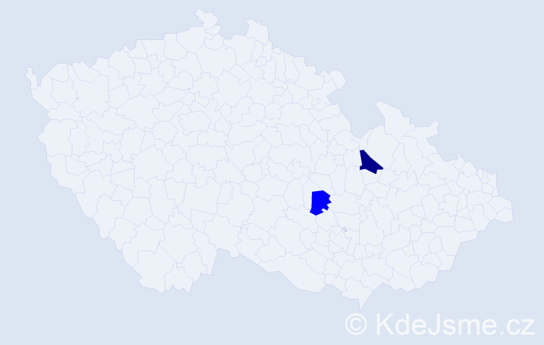 Příjmení: 'Gruz', počet výskytů 9 v celé ČR