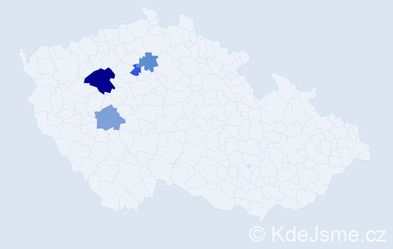 Příjmení: 'Pazyna', počet výskytů 6 v celé ČR