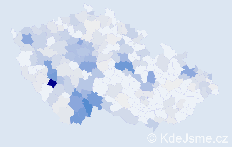 Příjmení: 'Korbel', počet výskytů 951 v celé ČR