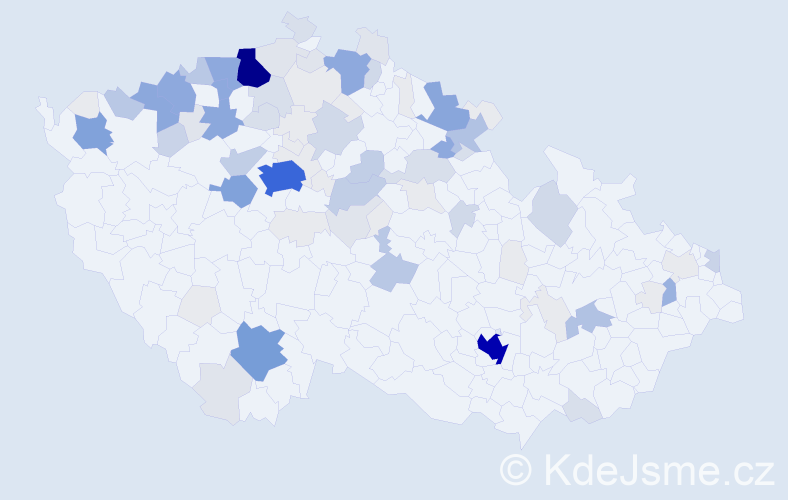 Příjmení: 'Kroková', počet výskytů 448 v celé ČR