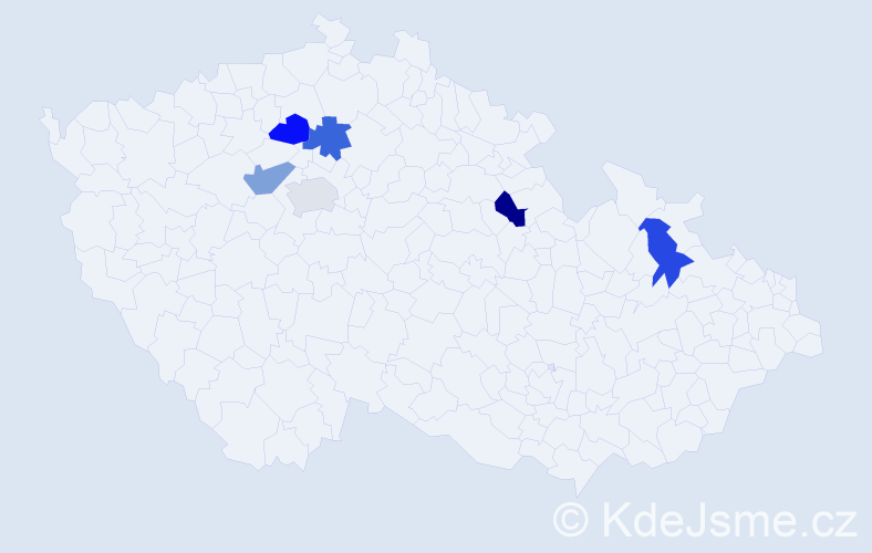 Příjmení: 'Komzalová', počet výskytů 6 v celé ČR