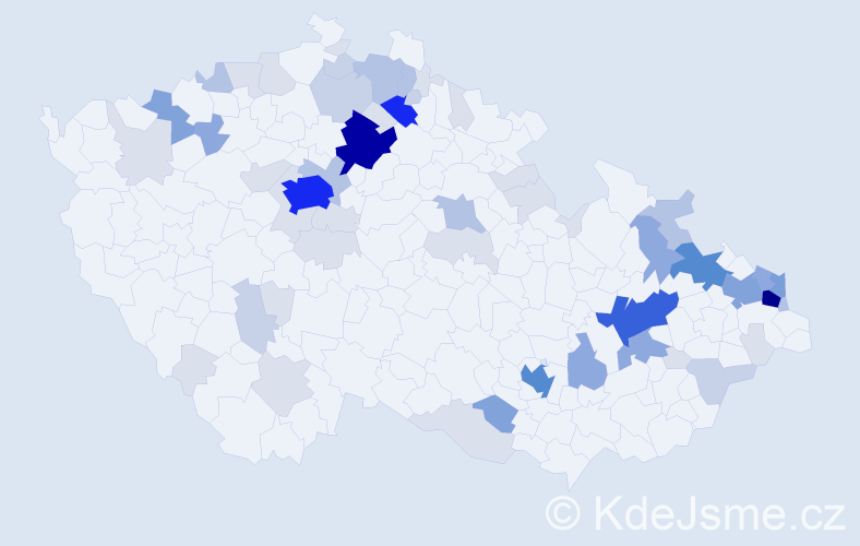Příjmení: 'Konopka', počet výskytů 219 v celé ČR