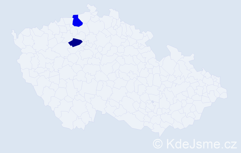 Příjmení: 'Doegeová', počet výskytů 3 v celé ČR
