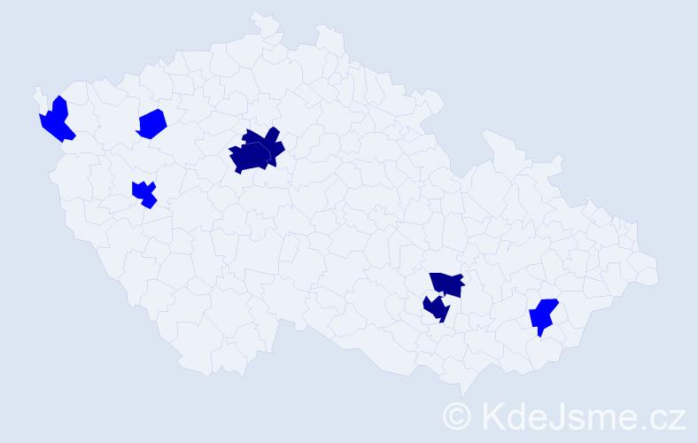 Příjmení: 'Gantulga', počet výskytů 12 v celé ČR