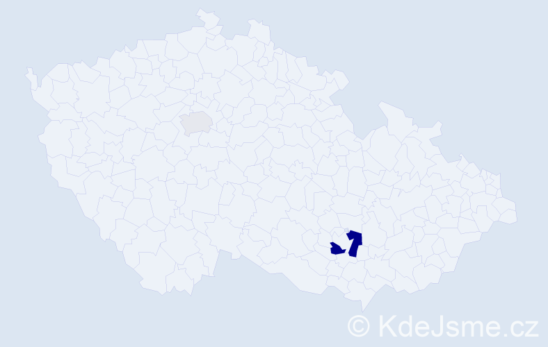 Příjmení: 'Dolyk', počet výskytů 5 v celé ČR