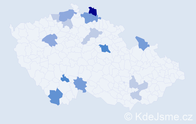 Příjmení: 'Augsten', počet výskytů 52 v celé ČR