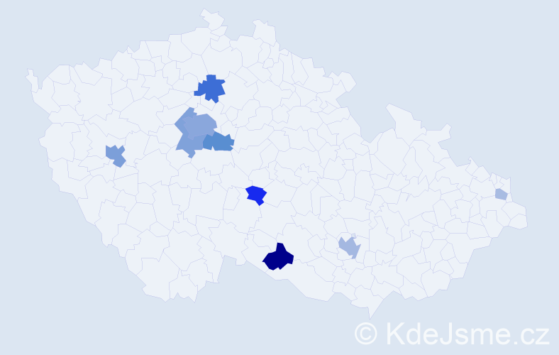 Příjmení: 'Freslová', počet výskytů 28 v celé ČR