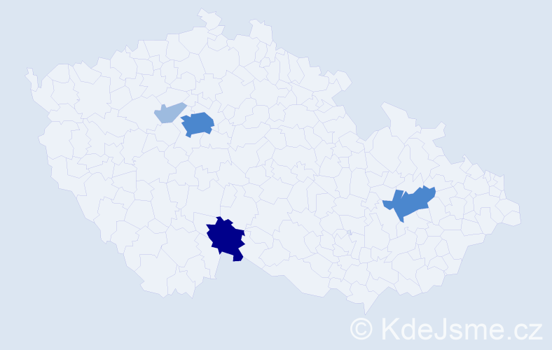 Příjmení: 'Hadnagyová', počet výskytů 9 v celé ČR