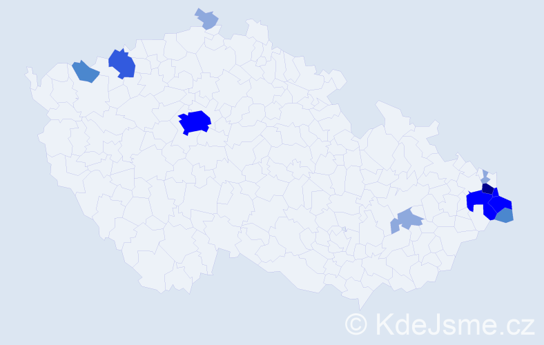 Příjmení: 'Bubik', počet výskytů 31 v celé ČR
