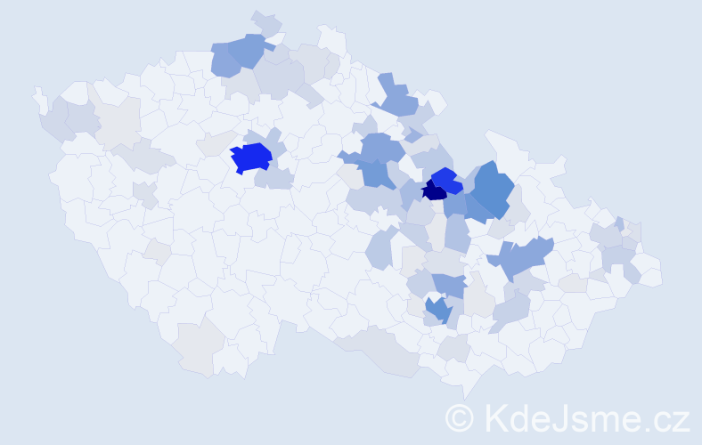 Příjmení: 'Maixner', počet výskytů 414 v celé ČR
