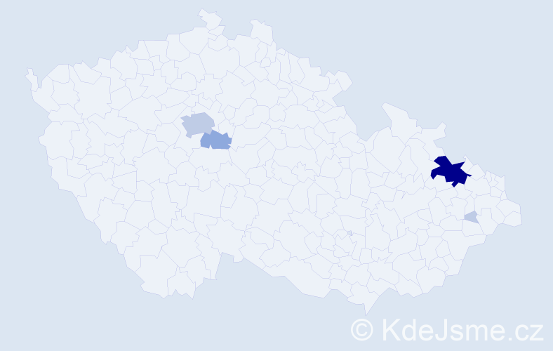 Příjmení: 'Unruh', počet výskytů 14 v celé ČR