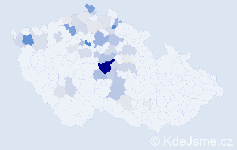 Příjmení: 'Marhanová', počet výskytů 153 v celé ČR