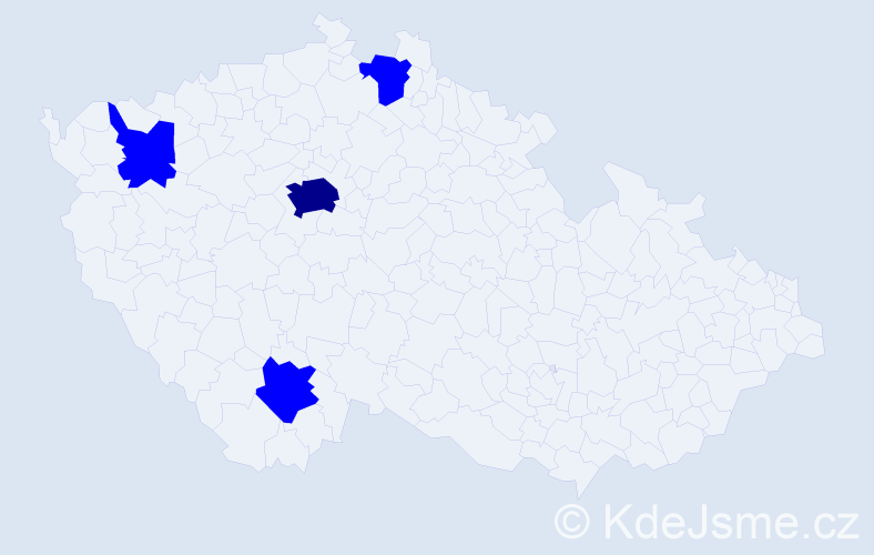 Příjmení: 'Dekhtyar', počet výskytů 5 v celé ČR