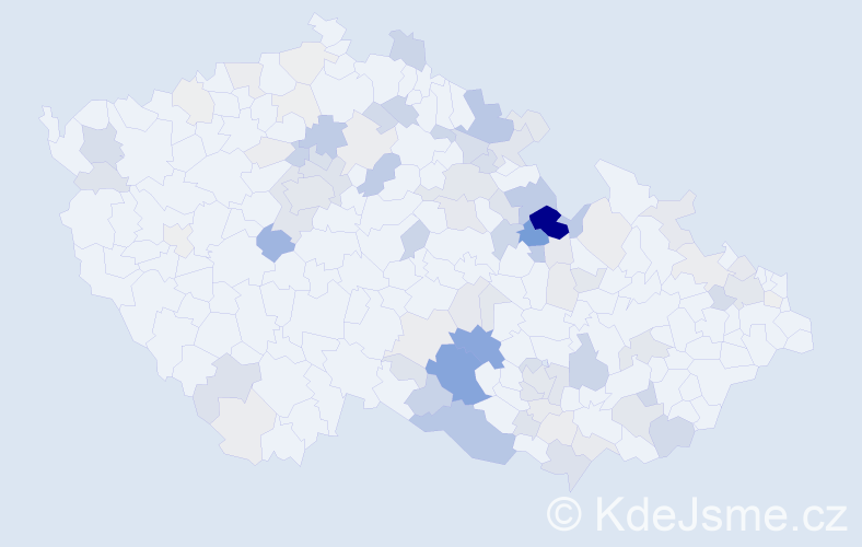 Příjmení: 'Mikysková', počet výskytů 417 v celé ČR