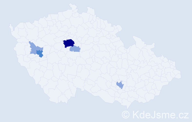 Příjmení: 'Vendiš', počet výskytů 10 v celé ČR