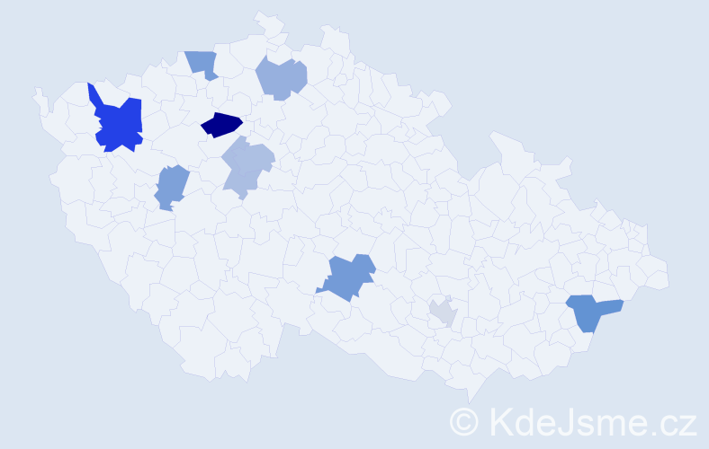 Příjmení: 'Dinko', počet výskytů 24 v celé ČR
