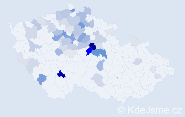 Příjmení: 'Kobera', počet výskytů 238 v celé ČR