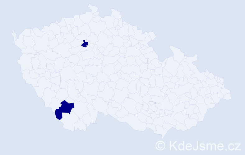 Příjmení: 'Pošivák', počet výskytů 2 v celé ČR