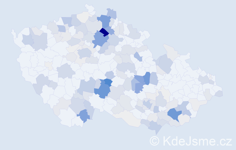 Příjmení: 'Maděrová', počet výskytů 620 v celé ČR