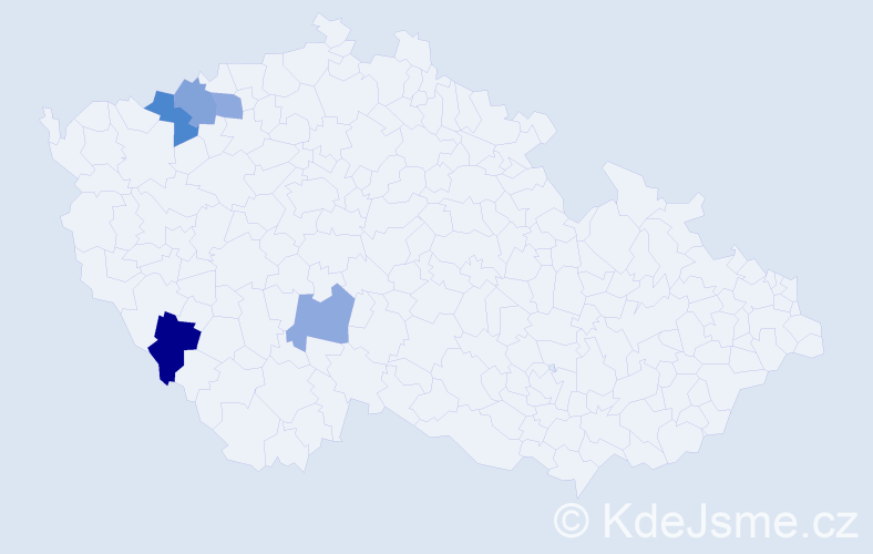 Příjmení: 'Krippelová', počet výskytů 16 v celé ČR