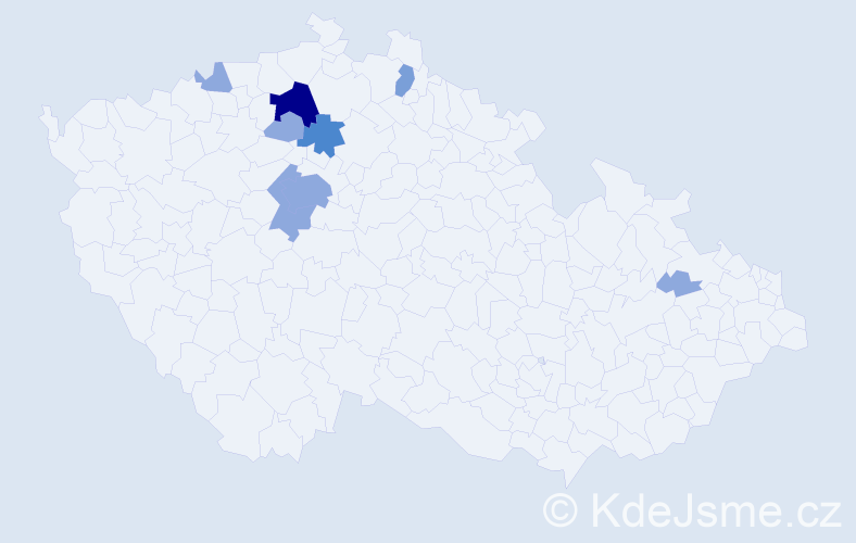 Příjmení: 'Gebler', počet výskytů 17 v celé ČR